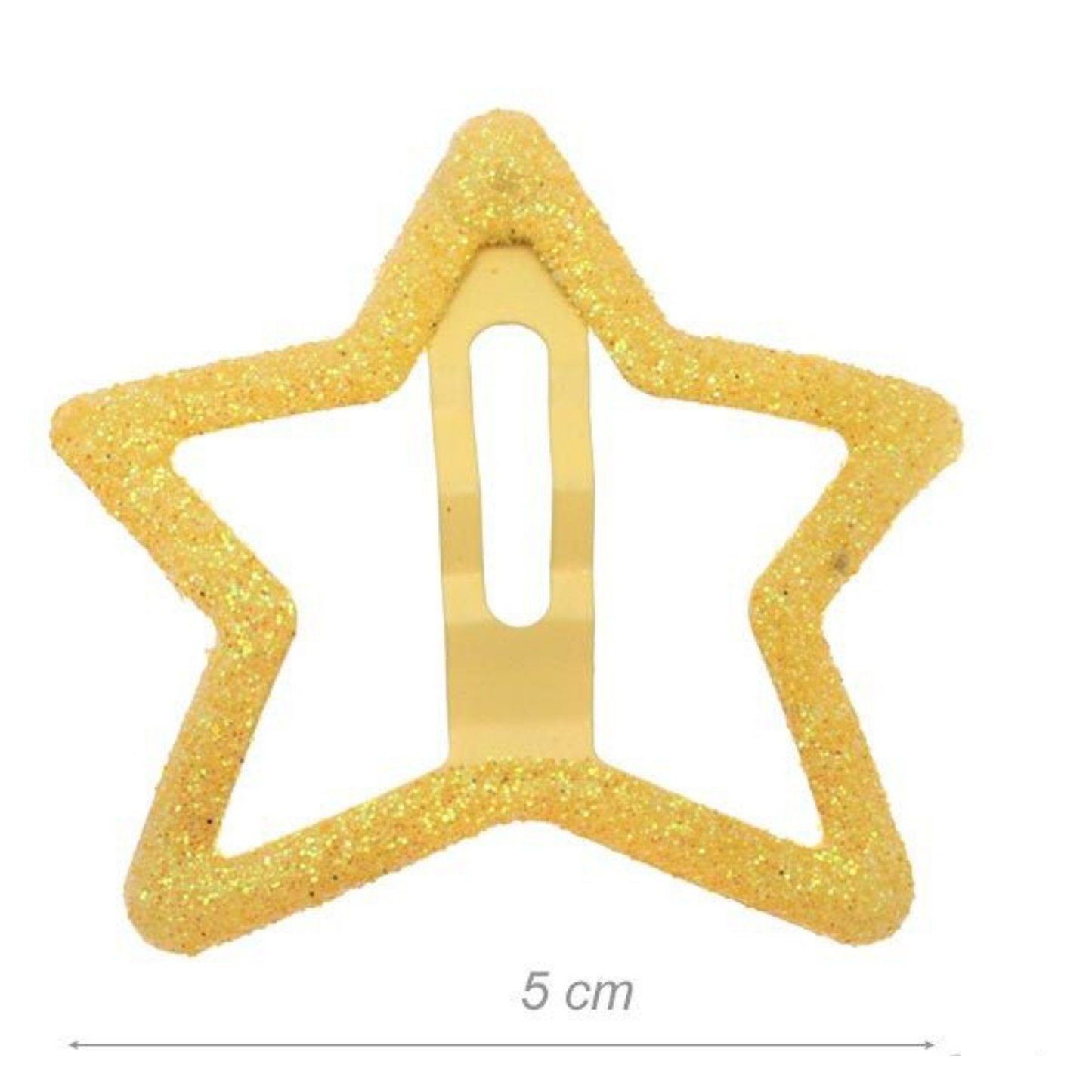 Clic-clac 5cm stella metallo glitterato