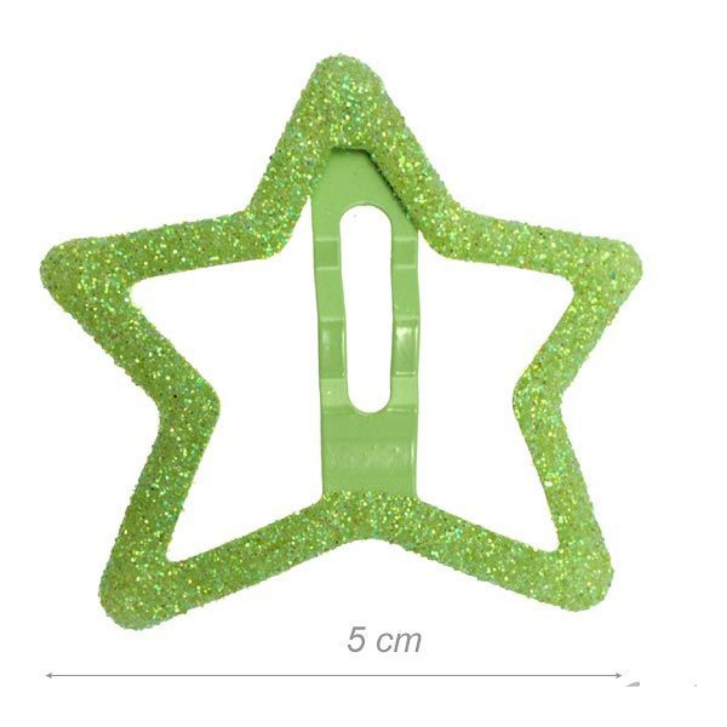 Clic-clac 5cm stella metallo glitterato