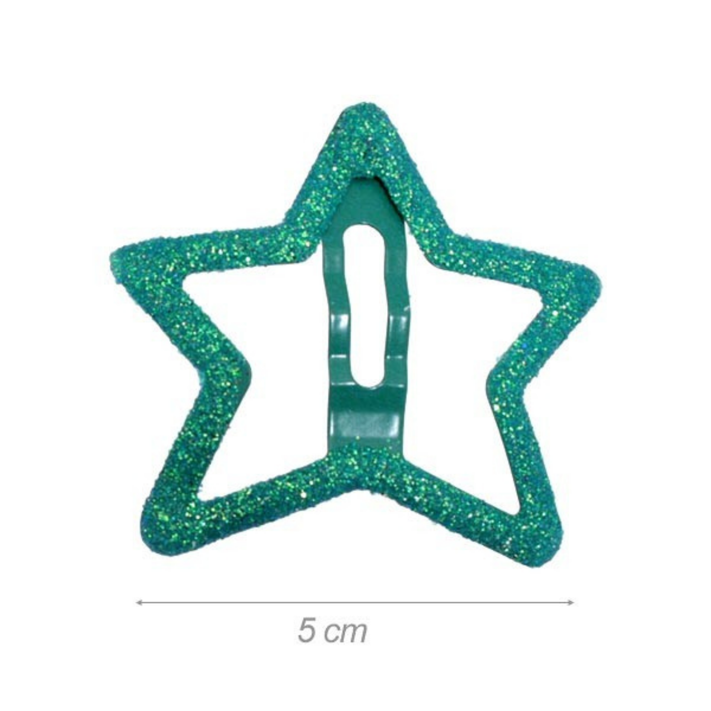 Clic-clac 5cm stella metallo glitterato