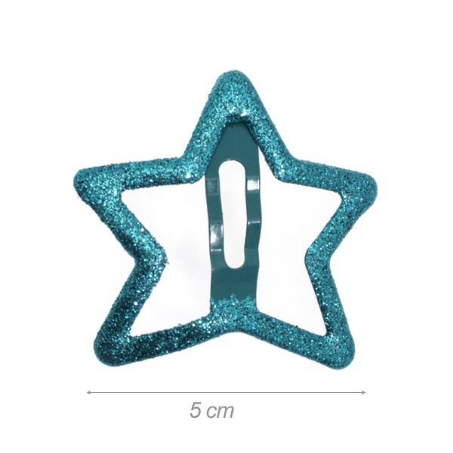 Clic-clac 5cm stella metallo glitterato
