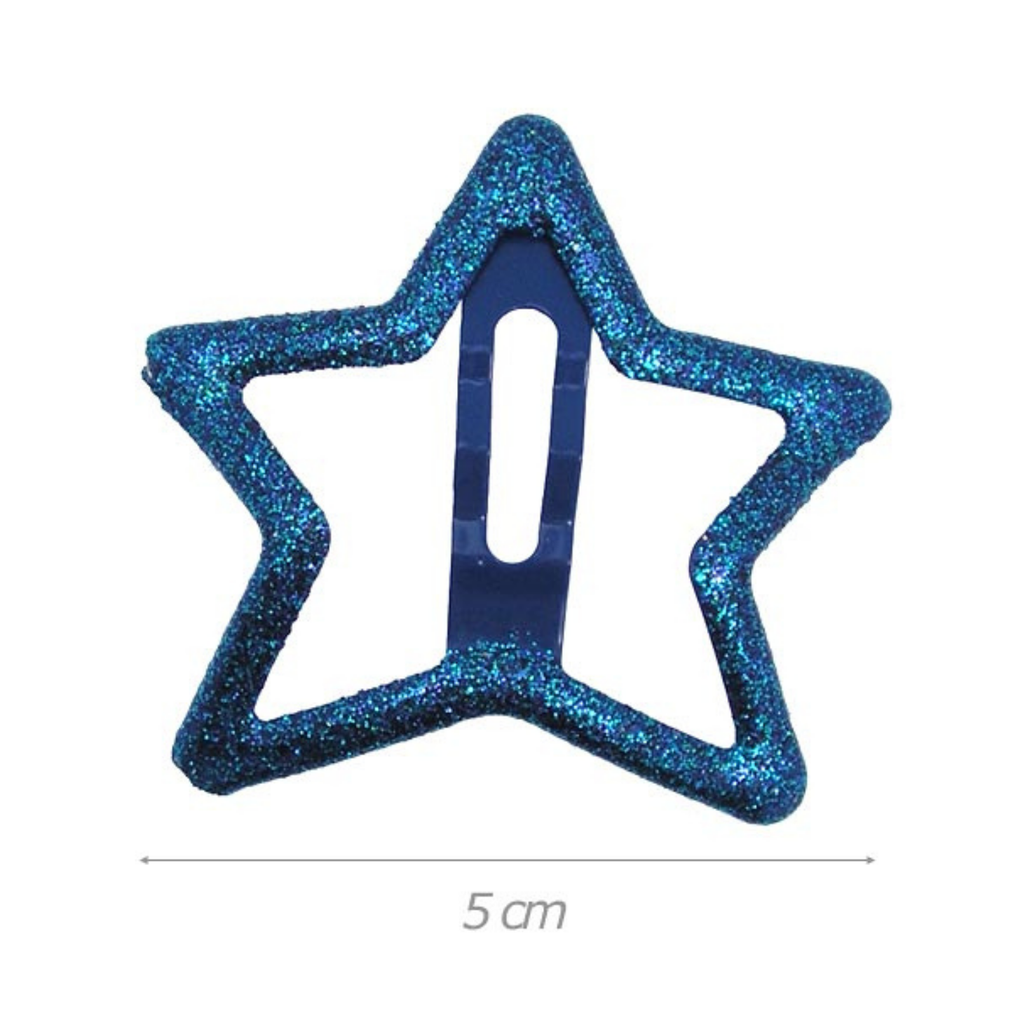 Clic-clac 5cm stella metallo glitterato