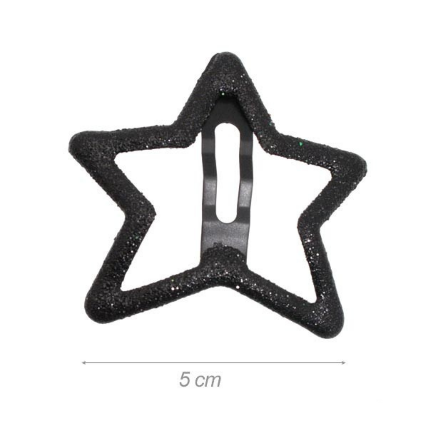 Clic-clac 5cm stella metallo glitterato