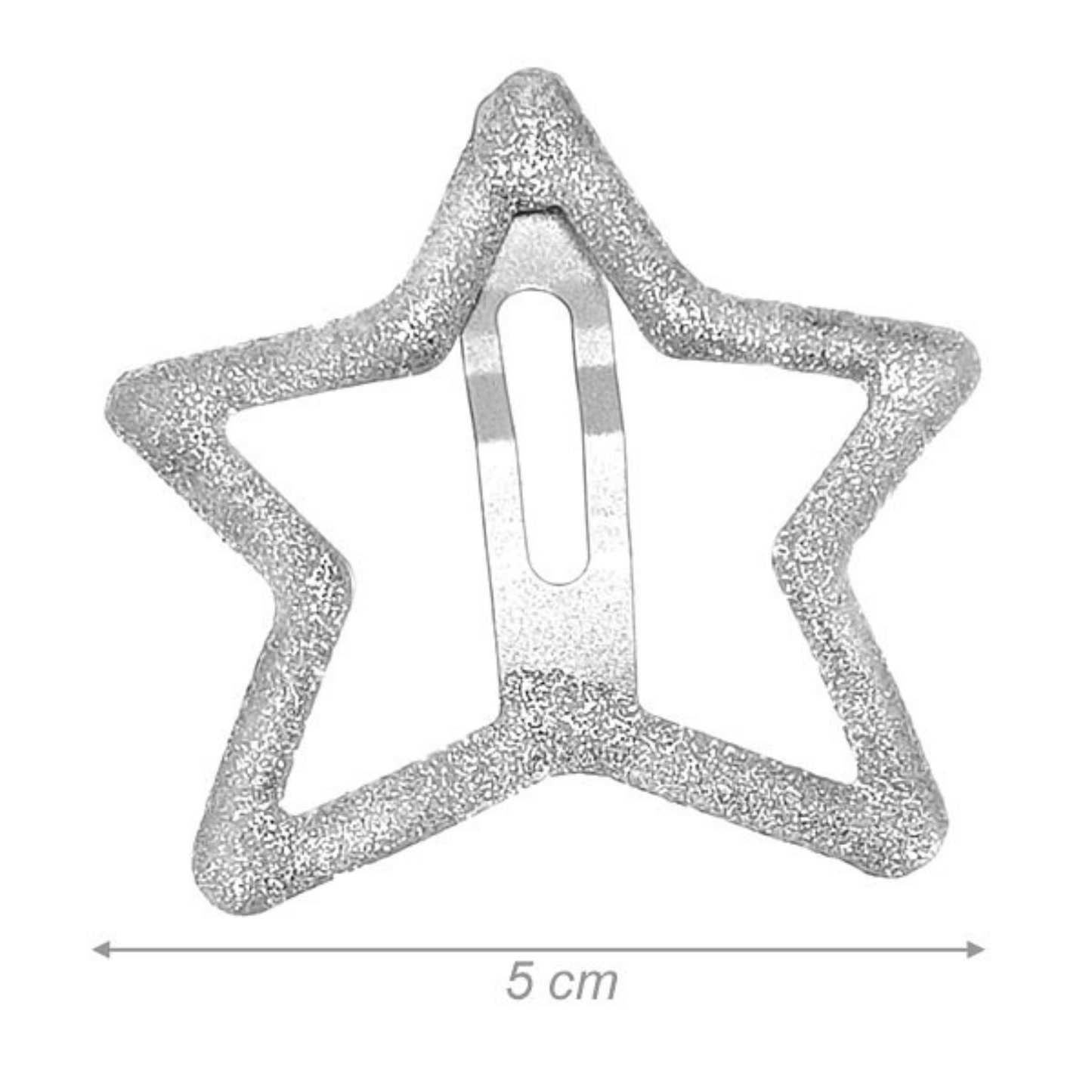 Clic-clac 5cm stella metallo glitterato