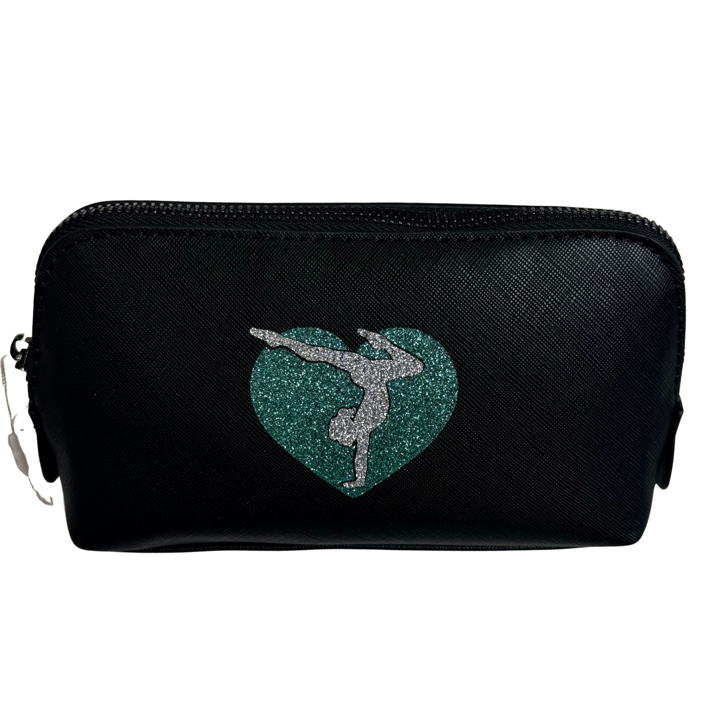 Pochette con Silhouette Ginnasta e Cuore Glitter
