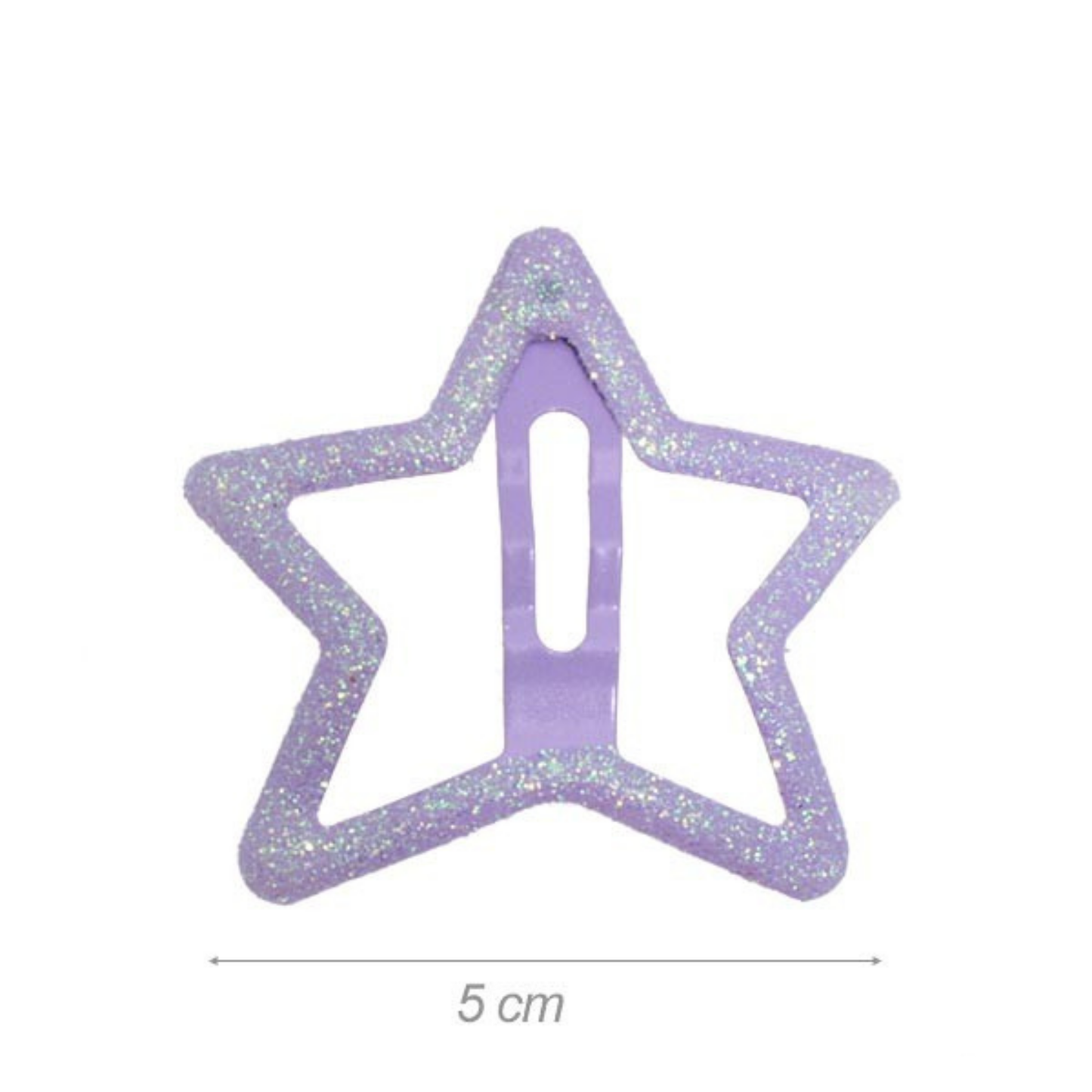 Clic-clac 5cm stella metallo glitterato
