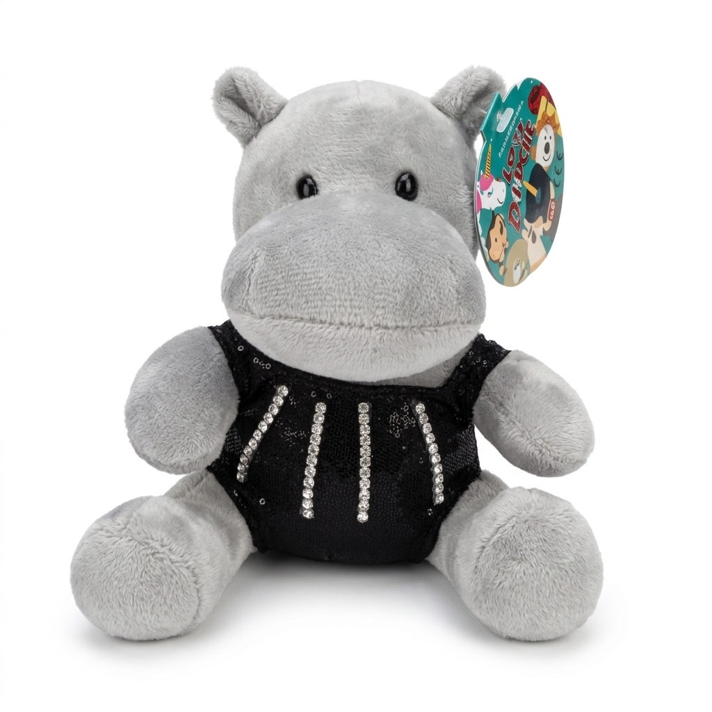 Peluche Ginnasta con Body Brillantini 15cm Portafortuna - Miky