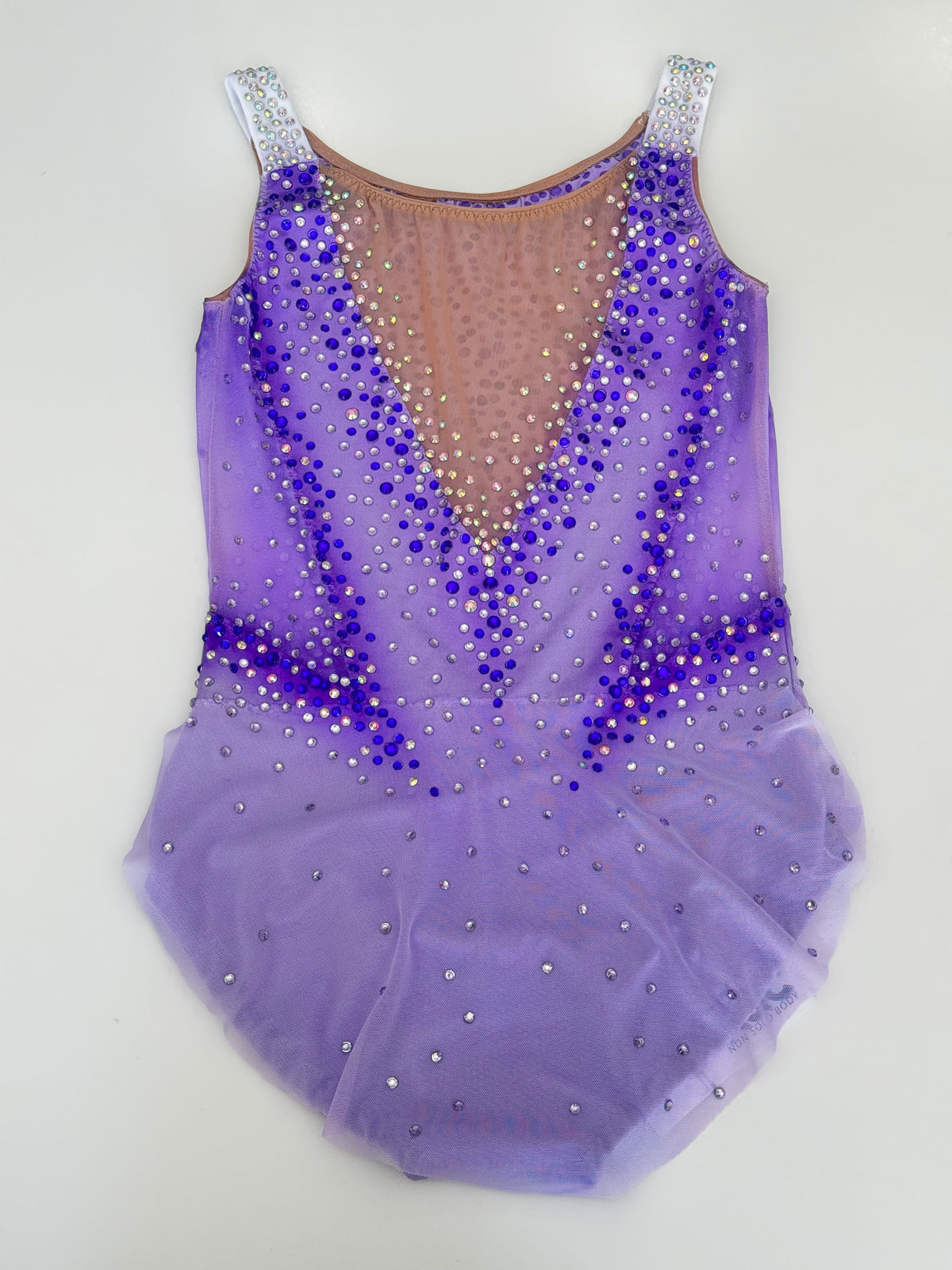 Body Ritmica Kasumi – Lilla Sfumato Viola con Strass
