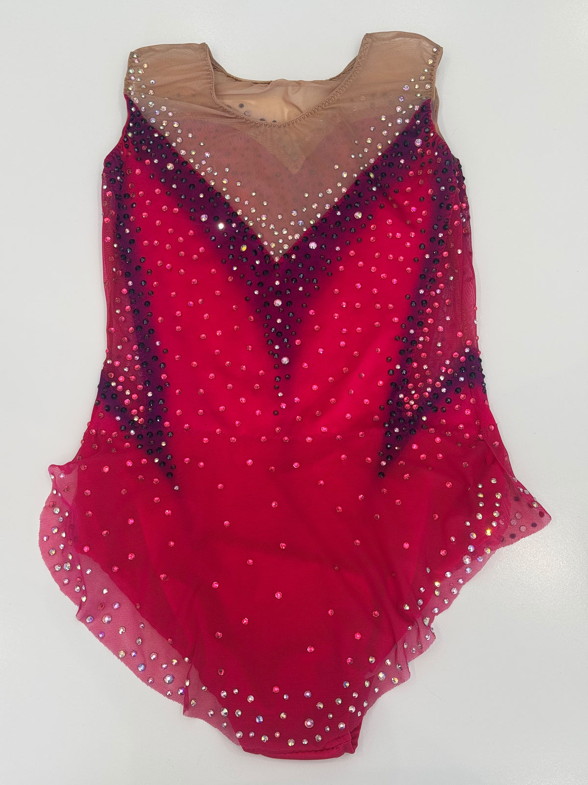 Body Ritmica Baroque – Fucsia Sfumato Prugna con Strass