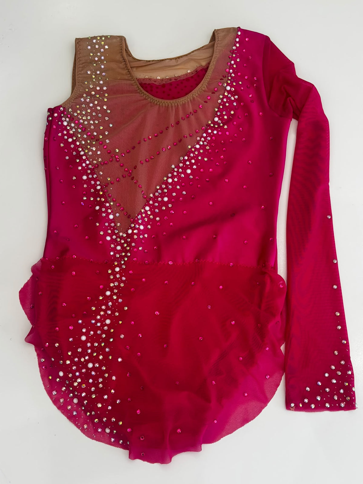 Body Ritmica Melo – Fucsia Monomanica con Strass e Perle