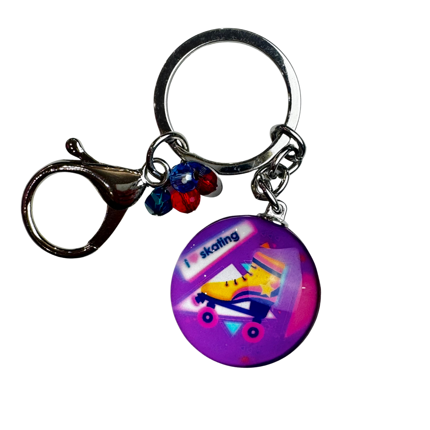 Portachiavi tondo con pattino a rotelle