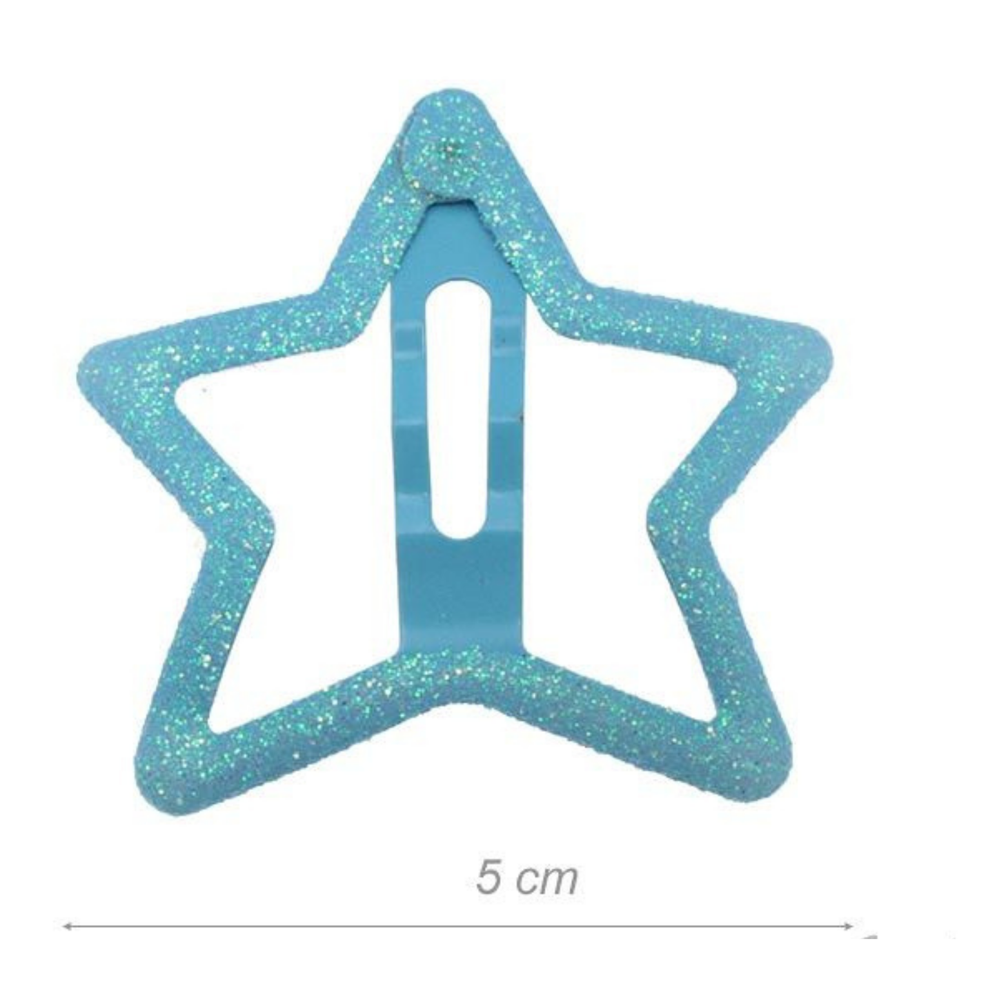 Clic-clac 5cm stella metallo glitterato