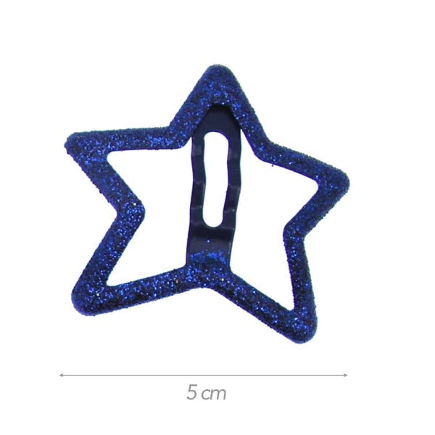 Clic-clac 5cm stella metallo glitterato