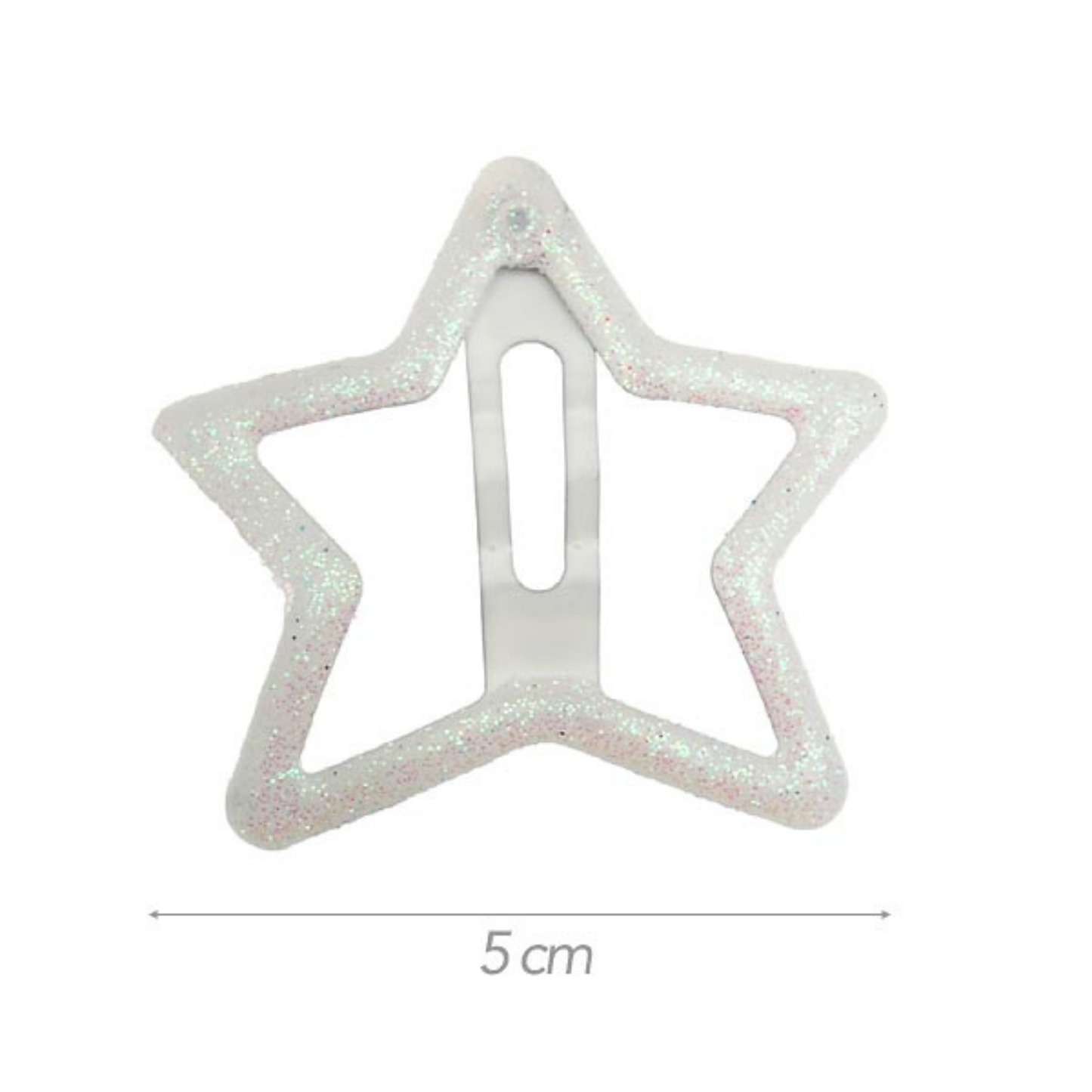 Clic-clac 5cm stella metallo glitterato