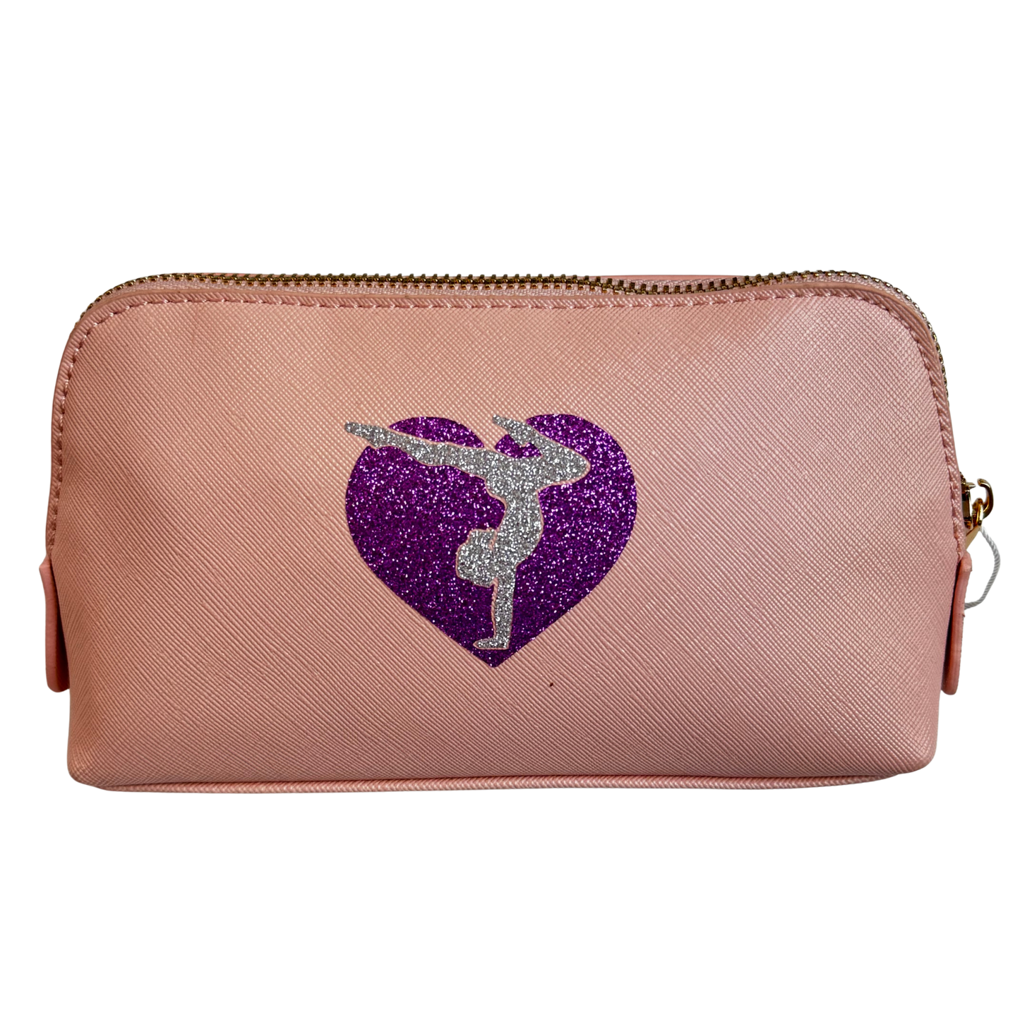 Pochette con Silhouette Ginnasta e Cuore Glitter