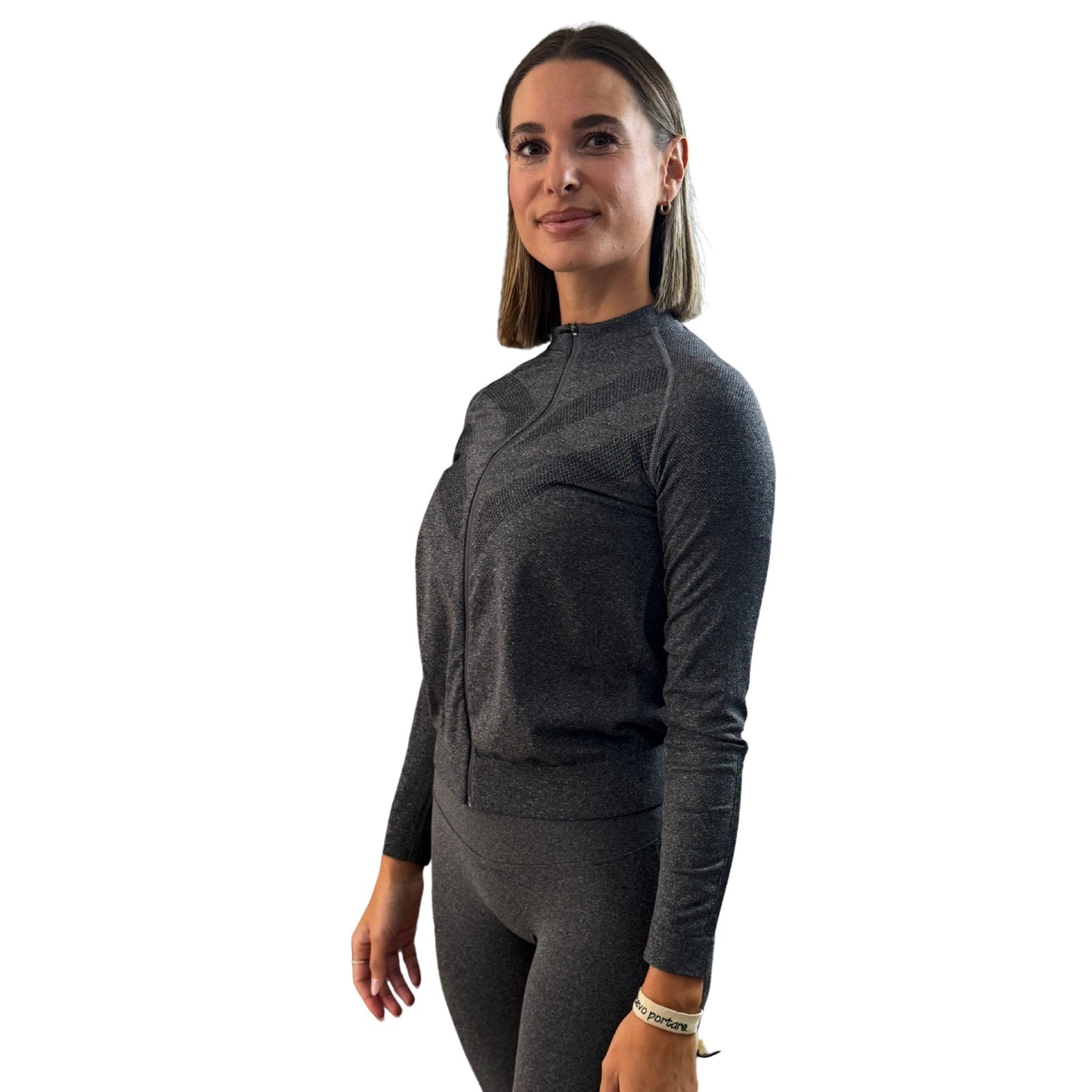 FELPA CON ZIP TONIC GRIGIA