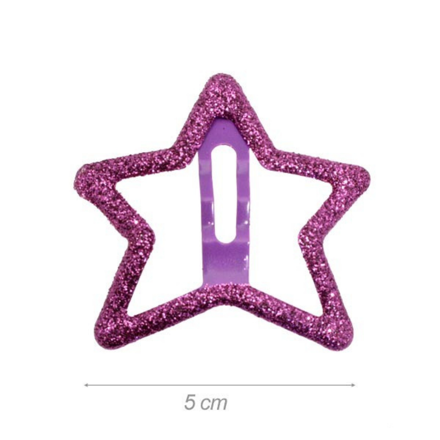 Clic-clac 5cm stella metallo glitterato