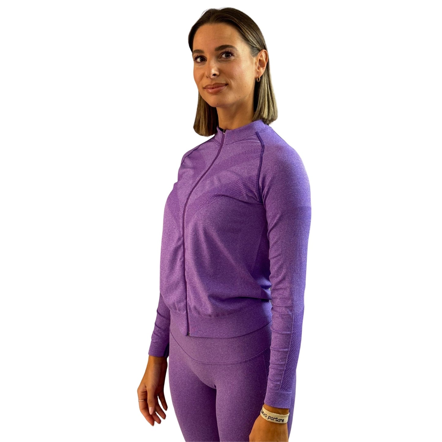 FELPA CON ZIP TONIC VIOLA