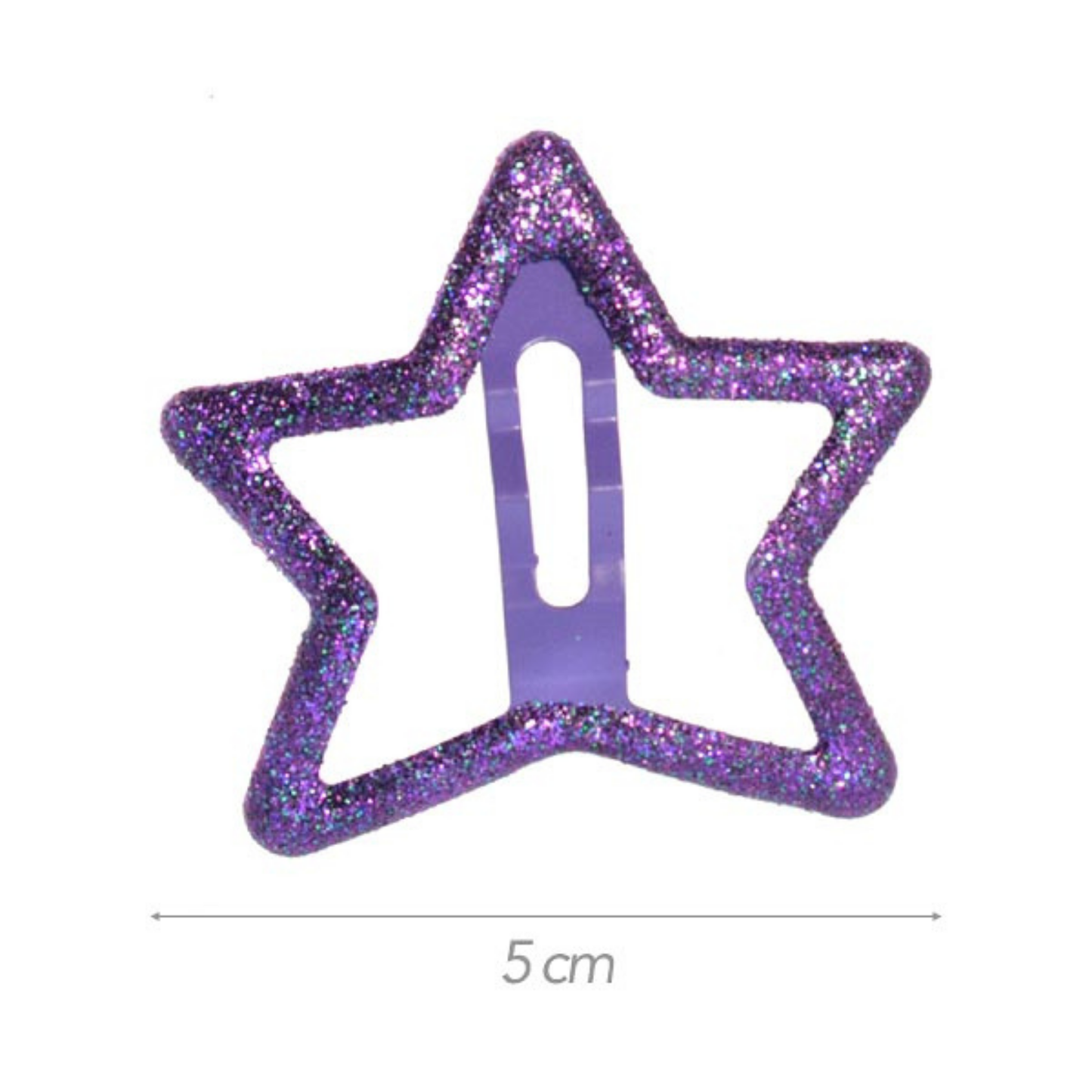 Clic-clac 5cm stella metallo glitterato