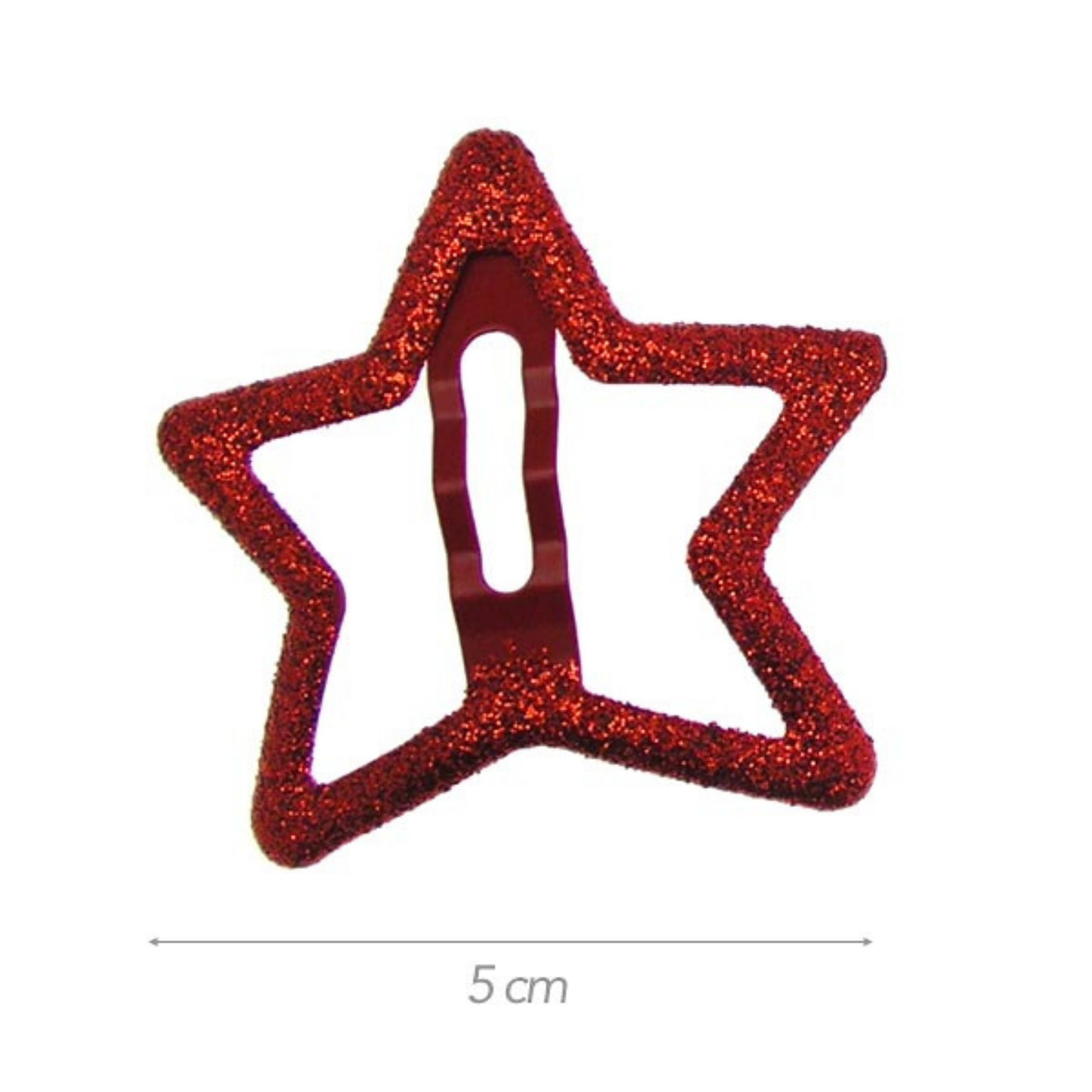 Clic-clac 5cm stella metallo glitterato