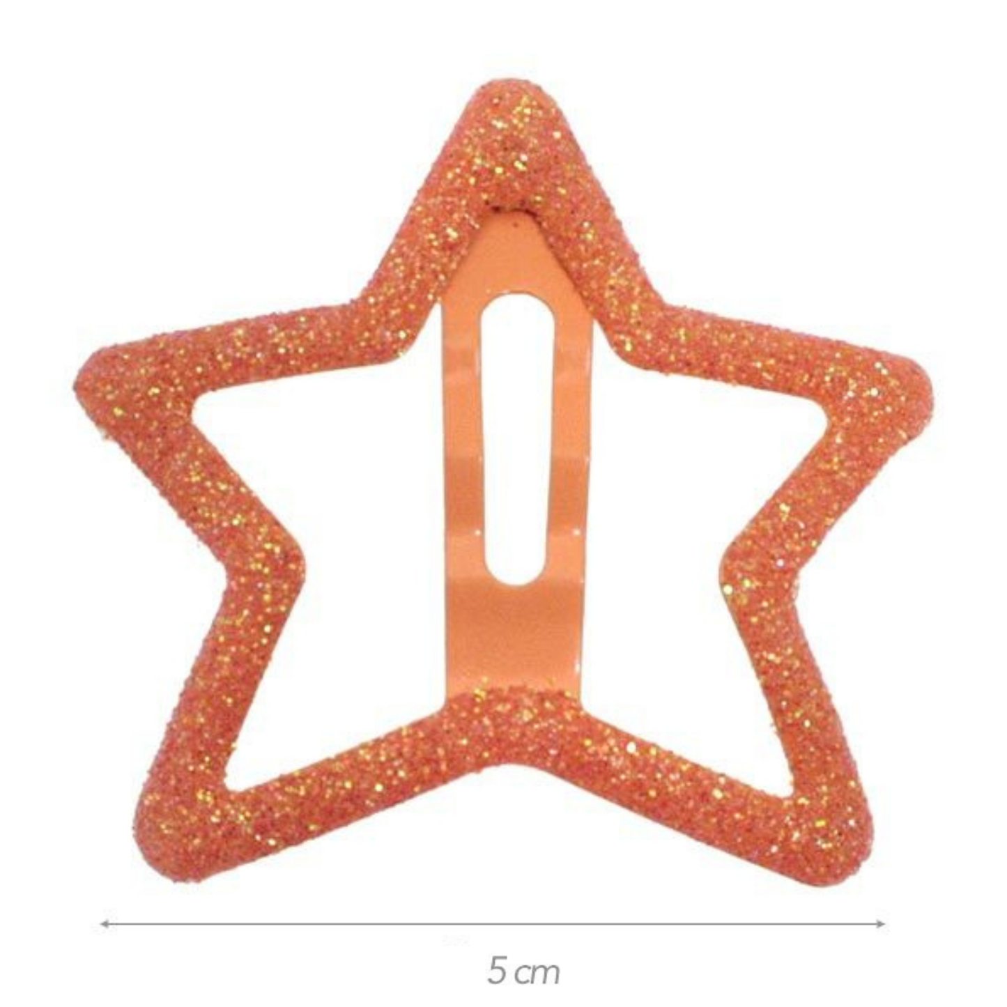 Clic-clac 5cm stella metallo glitterato