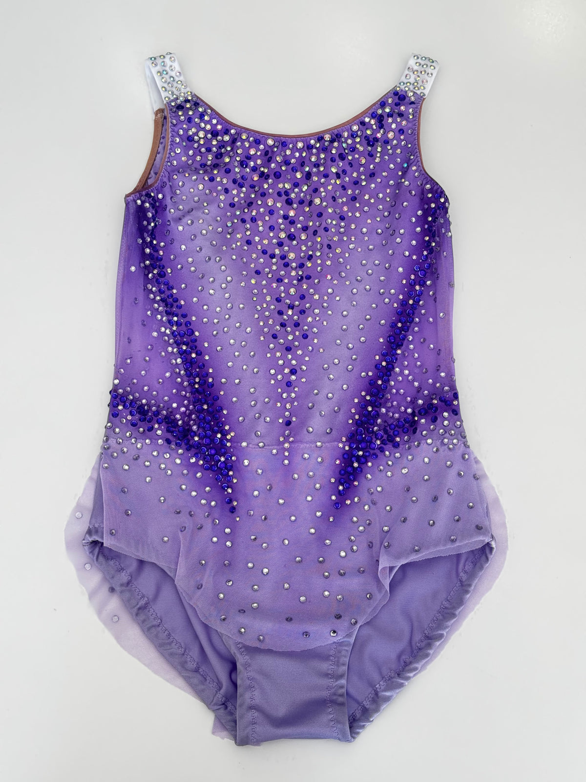 Body Ritmica Kasumi – Lilla Sfumato Viola con Strass
