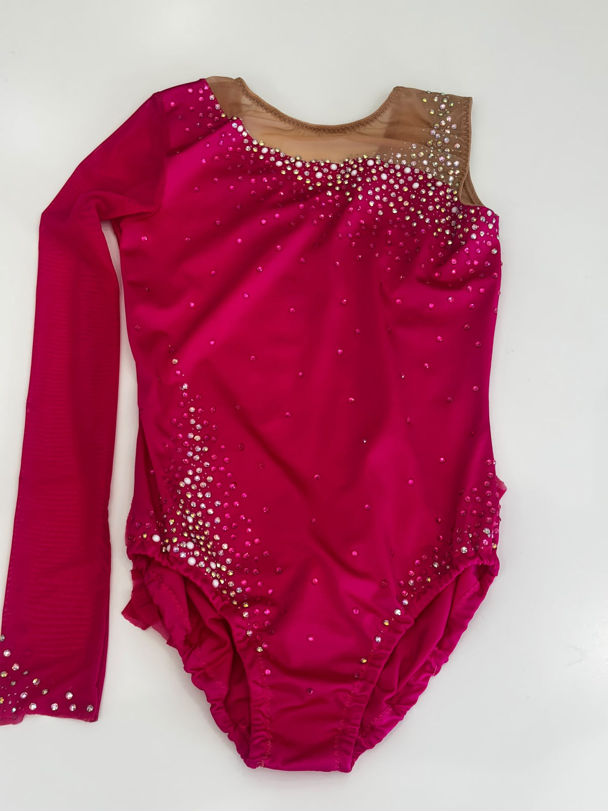 Body Ritmica Melo – Fucsia Monomanica con Strass e Perle